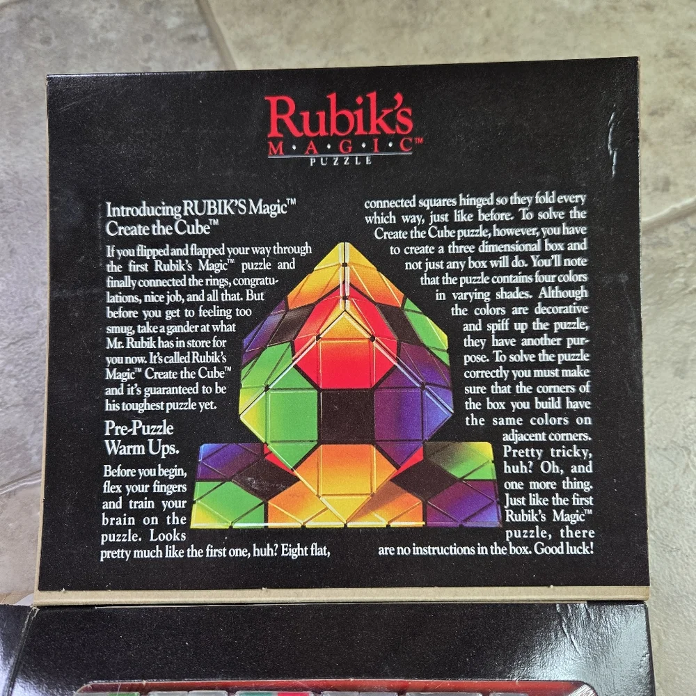 Vintage 1987 Matchbox Rubik's Magic Puzzle Cube Brain Teasers